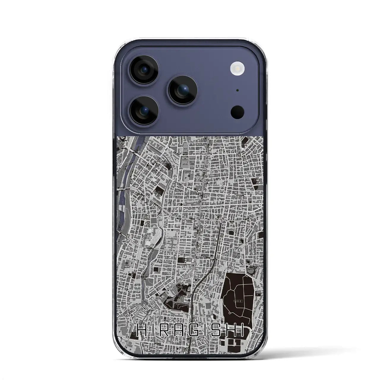 【平岸(北海道)】地図柄iPhoneケース(クリアタイプ)