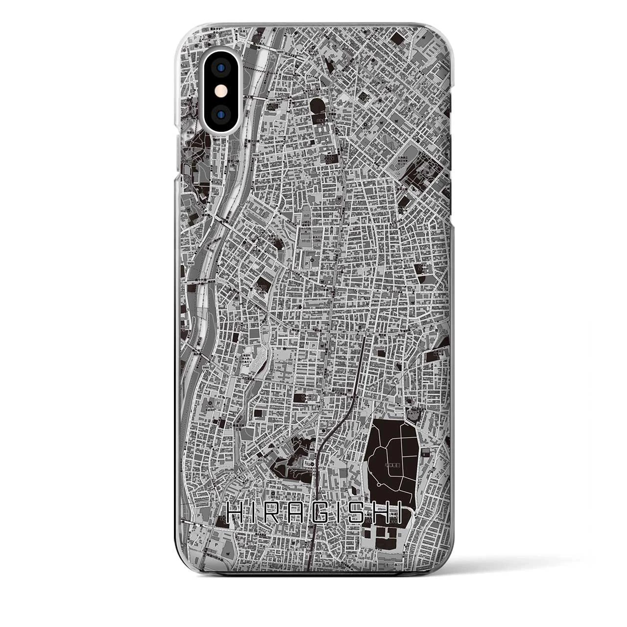 【平岸(北海道)】地図柄iPhoneケース(クリアタイプ)