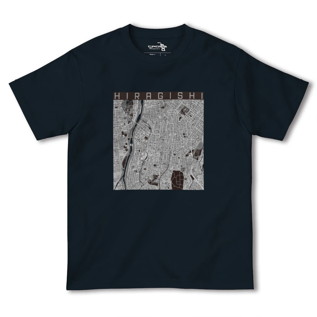 【平岸(北海道)】地図柄ヘビーウェイトTシャツ