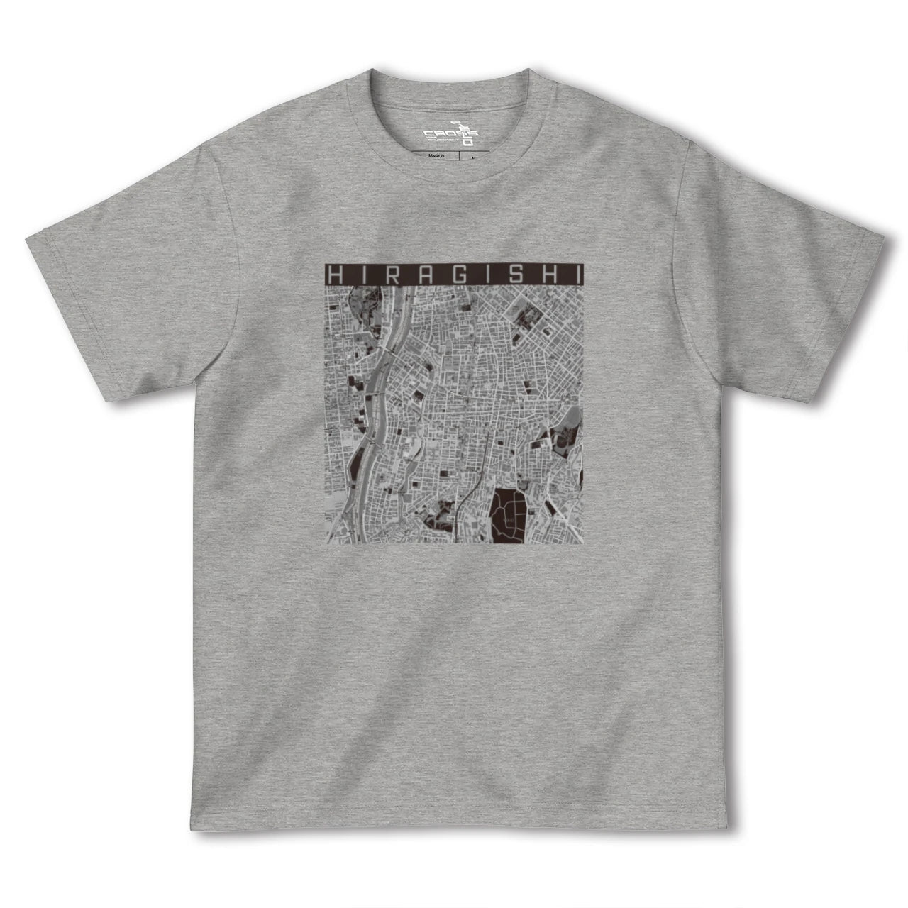 【平岸(北海道)】地図柄ヘビーウェイトTシャツ