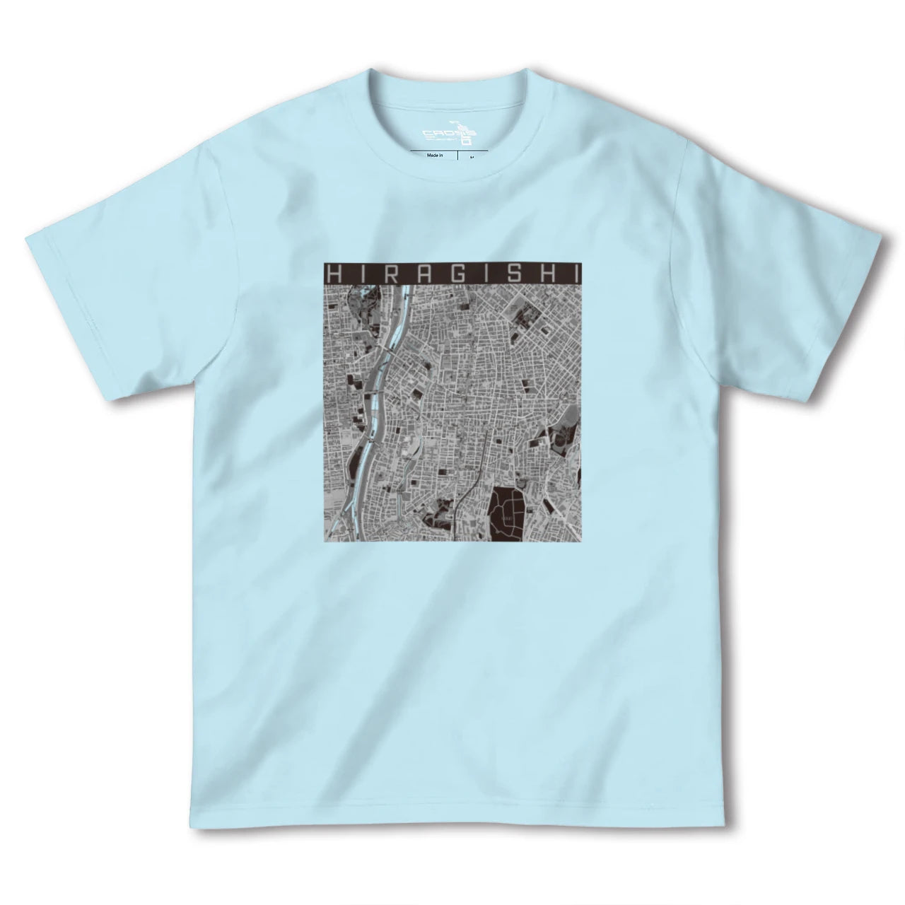 【平岸(北海道)】地図柄ヘビーウェイトTシャツ