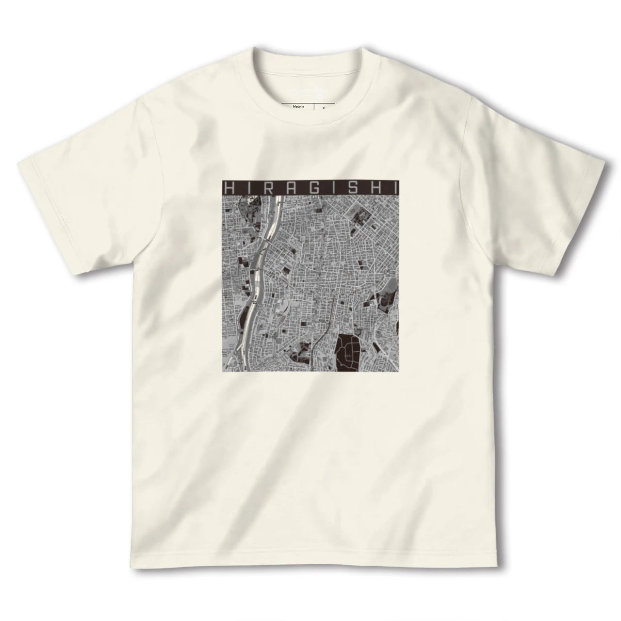 【平岸(北海道)】地図柄ヘビーウェイトTシャツ