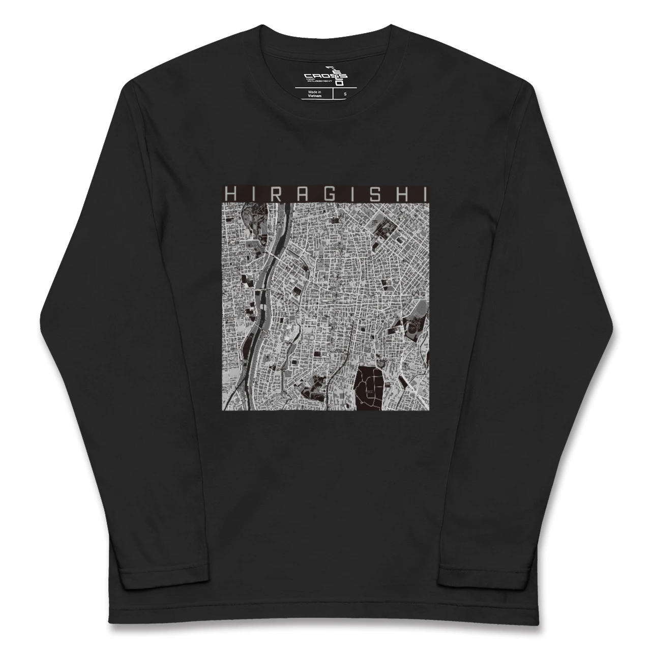 【平岸(北海道)】地図柄ロングスリーブTシャツ
