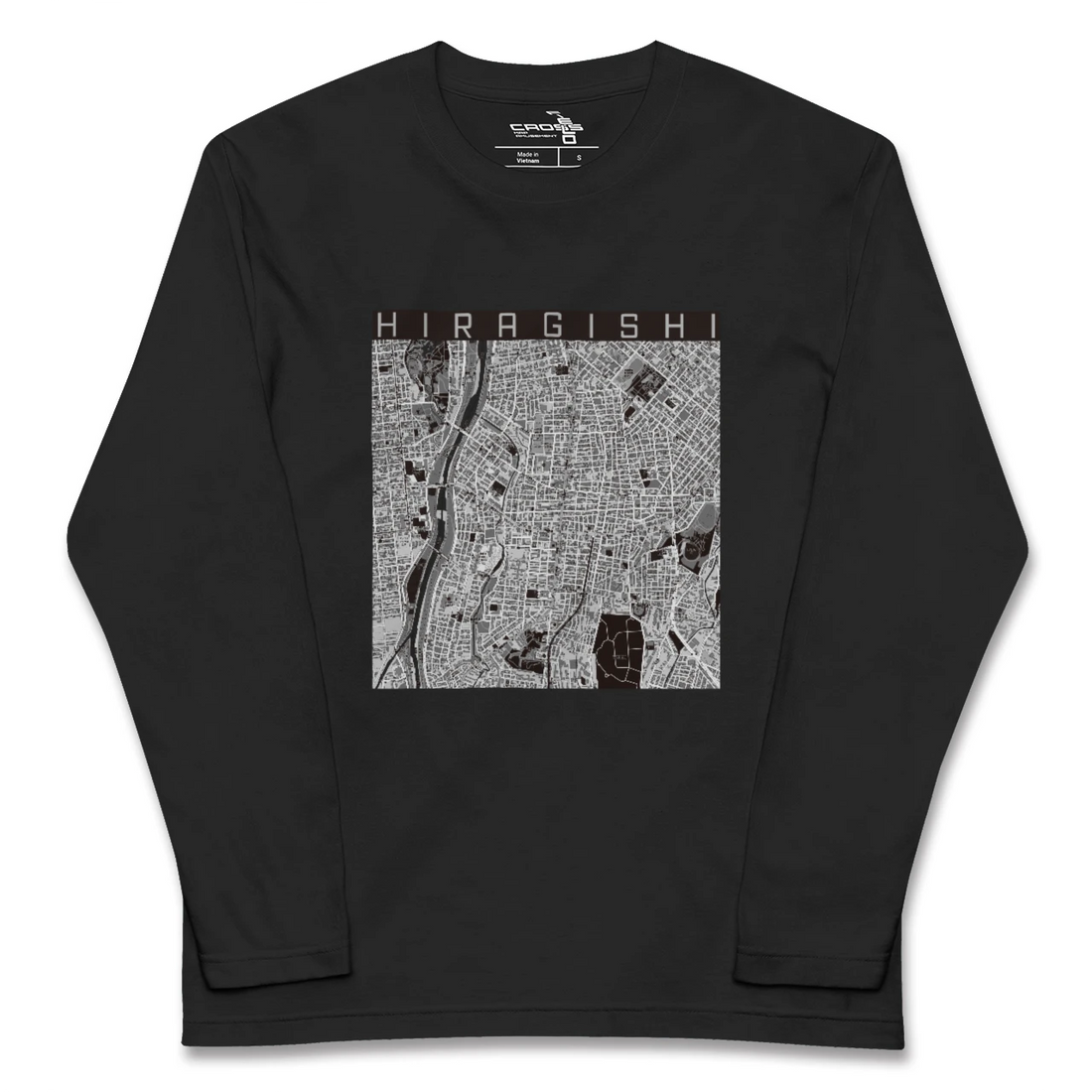【平岸(北海道)】地図柄ロングスリーブTシャツ