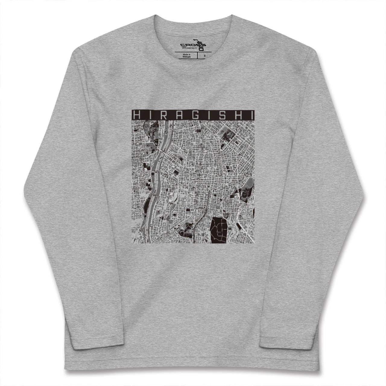 【平岸(北海道)】地図柄ロングスリーブTシャツ