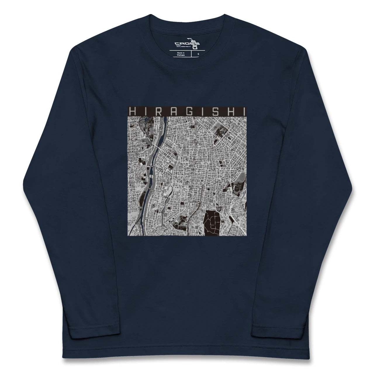 【平岸(北海道)】地図柄ロングスリーブTシャツ