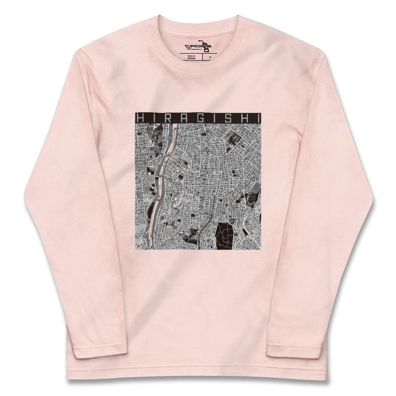 【平岸(北海道)】地図柄ロングスリーブTシャツ