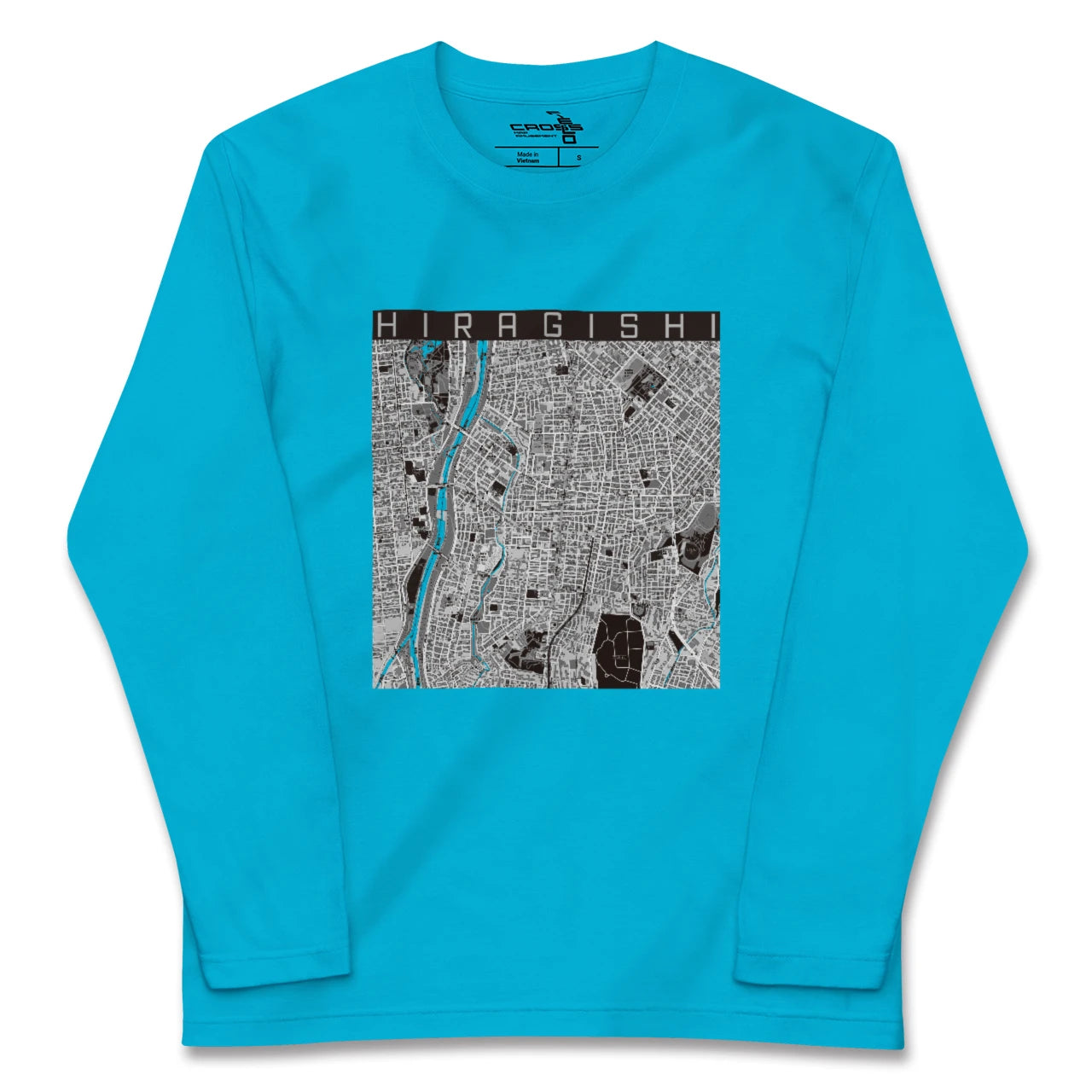 【平岸(北海道)】地図柄ロングスリーブTシャツ