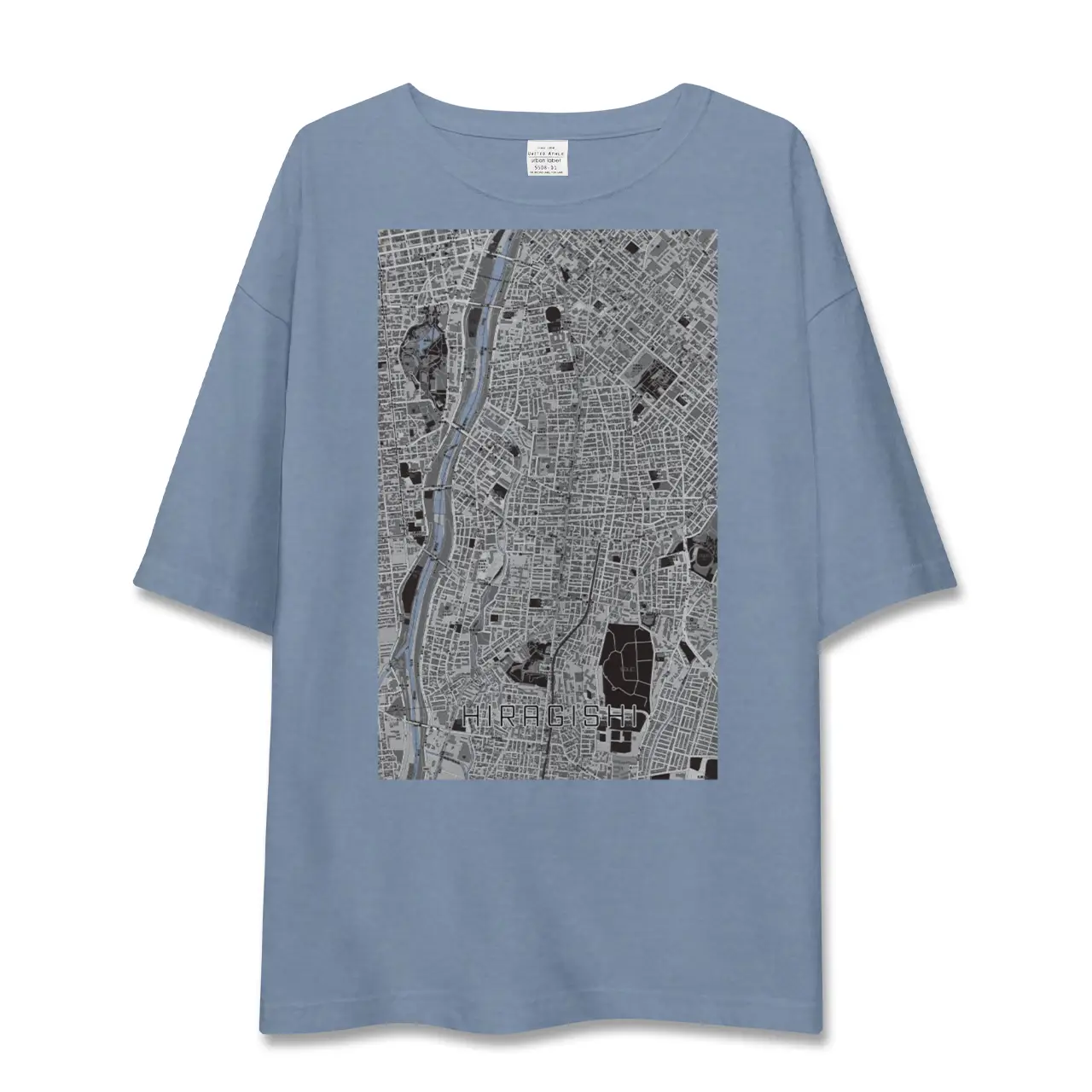 【平岸(北海道)】地図柄ビッグシルエットTシャツ