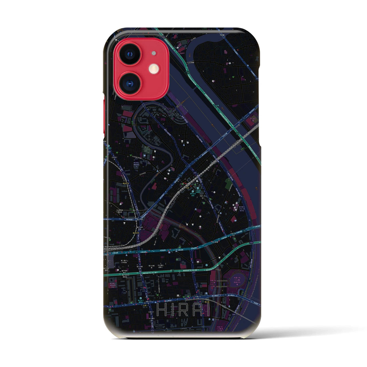【平井(東京都)】地図柄iPhoneケース(バックカバータイプ)