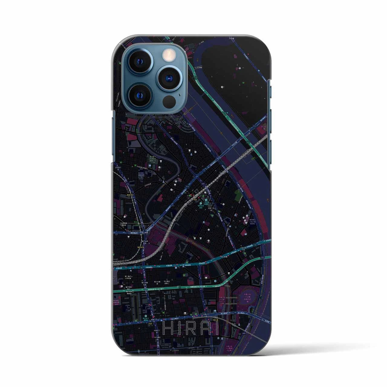 【平井(東京都)】地図柄iPhoneケース(バックカバータイプ)