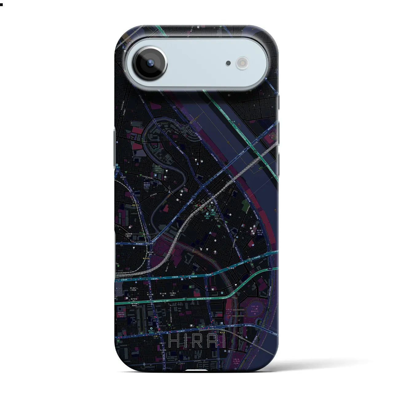 【平井(東京都)】地図柄iPhoneケース(バックカバータイプ)