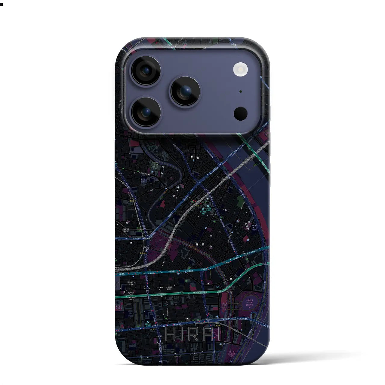【平井(東京都)】地図柄iPhoneケース(バックカバータイプ)