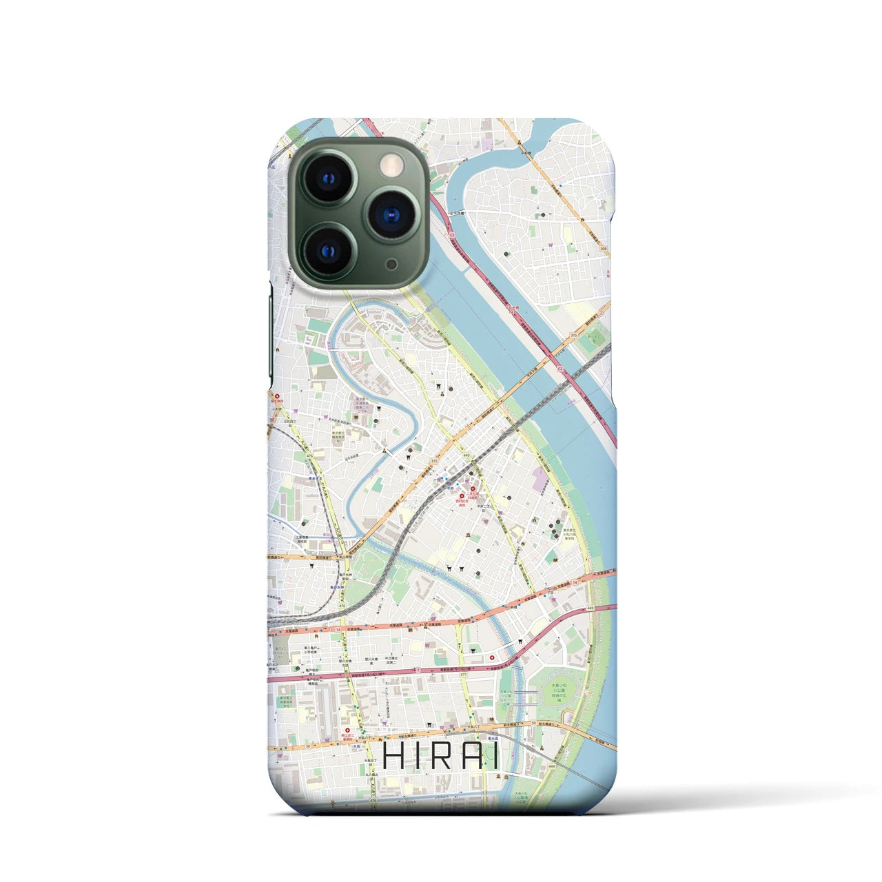 【平井(東京都)】地図柄iPhoneケース(バックカバータイプ)