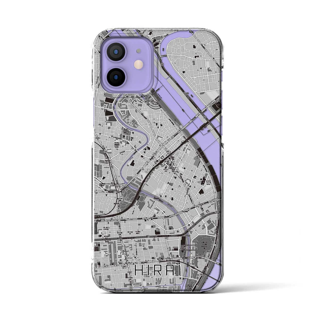 【平井(東京都)】地図柄iPhoneケース(クリアタイプ)