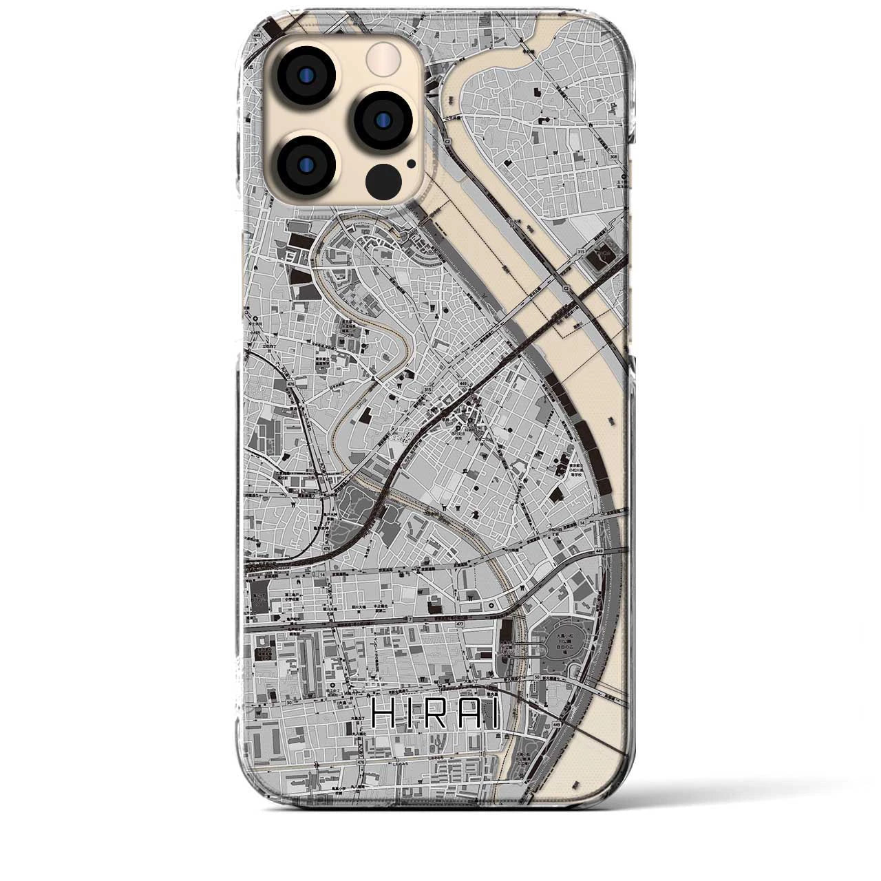 【平井(東京都)】地図柄iPhoneケース(クリアタイプ)