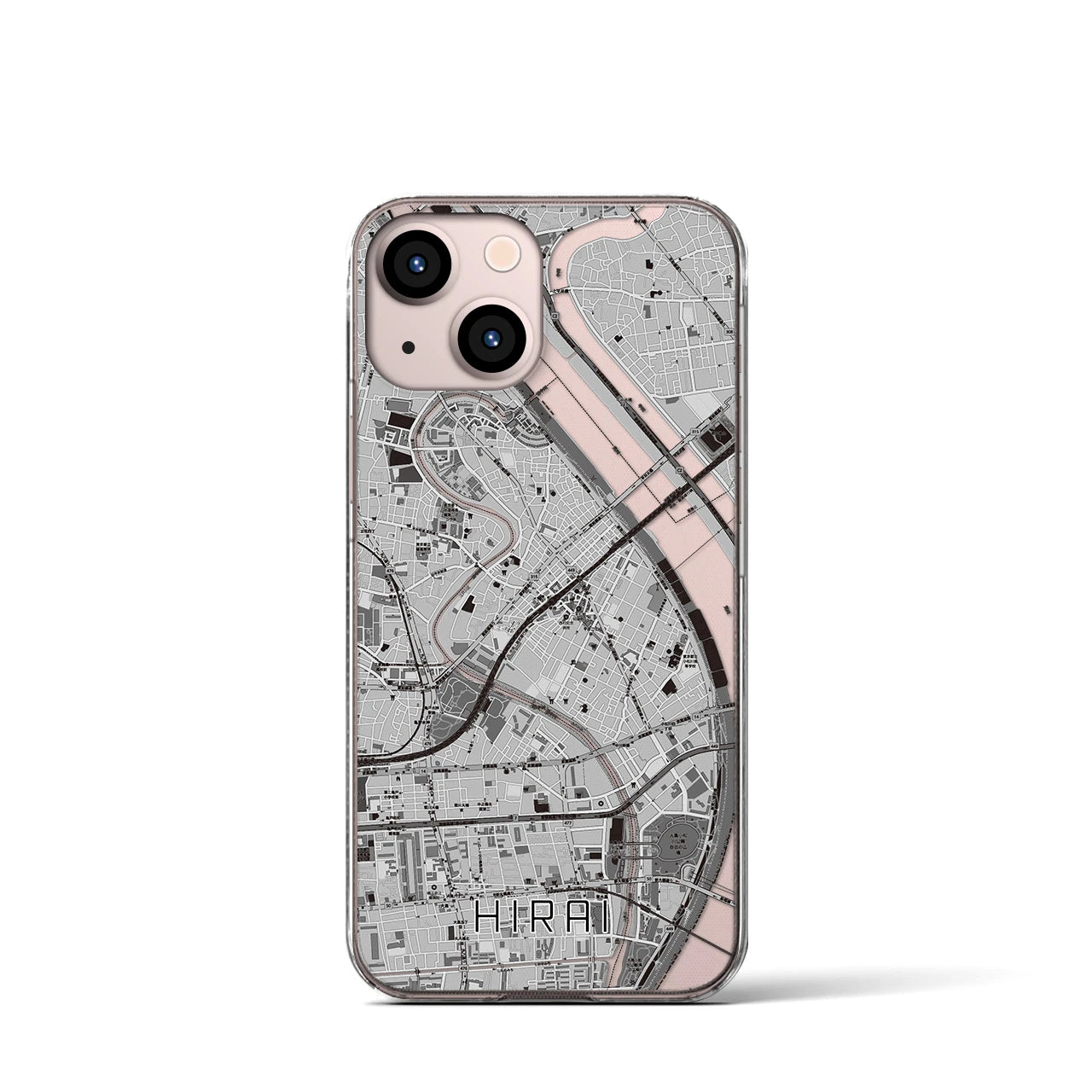 【平井(東京都)】地図柄iPhoneケース(クリアタイプ)