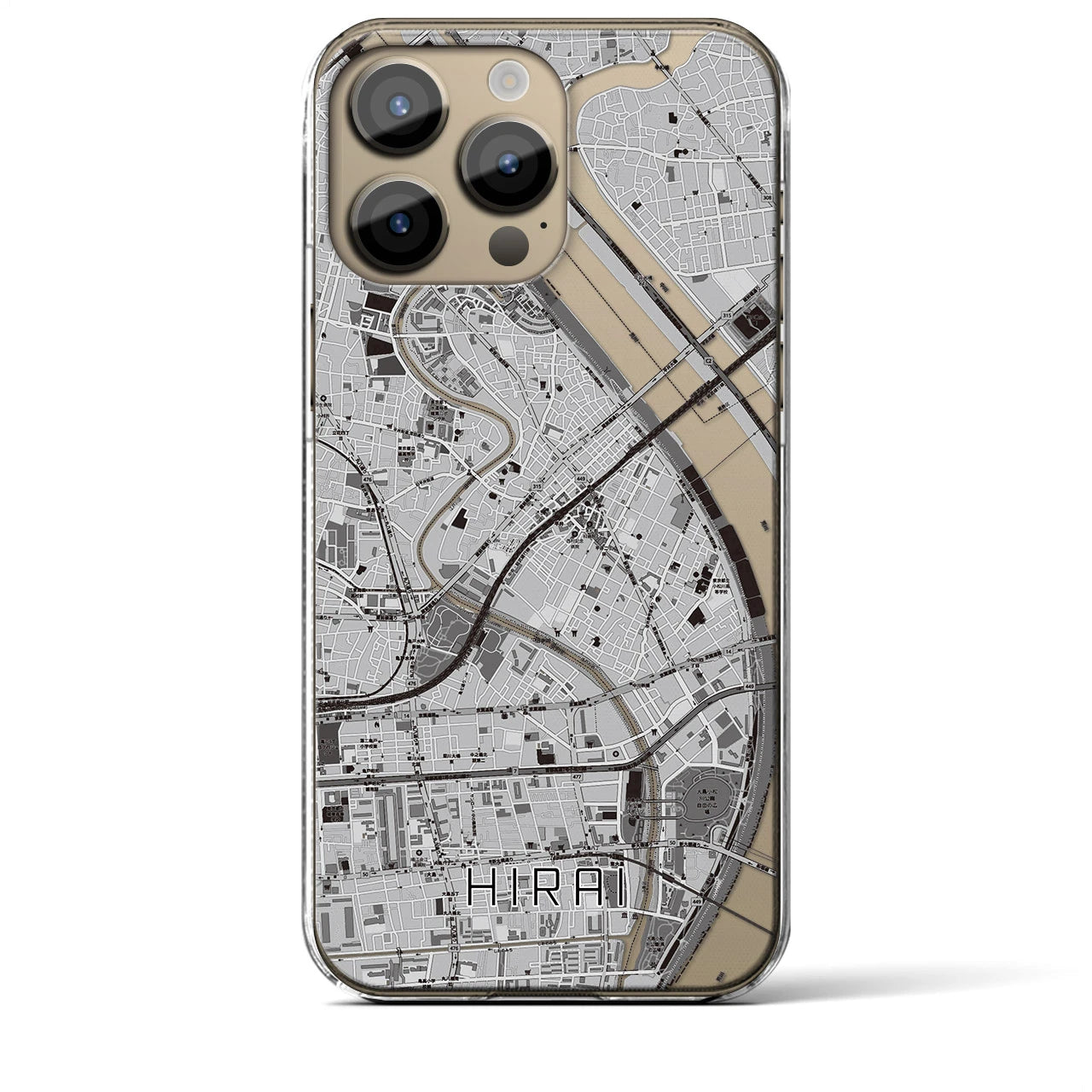 【平井(東京都)】地図柄iPhoneケース(クリアタイプ)