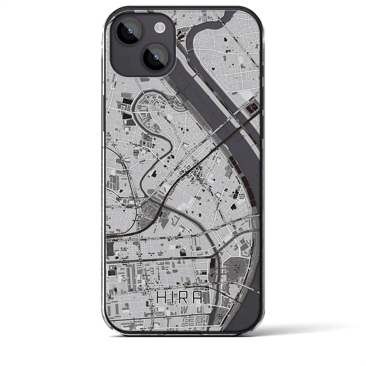 【平井(東京都)】地図柄iPhoneケース(クリアタイプ)