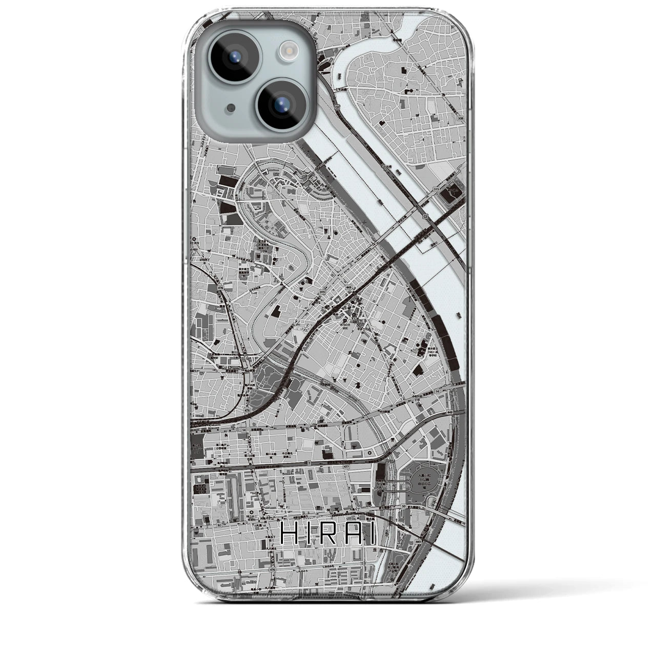 【平井(東京都)】地図柄iPhoneケース(クリアタイプ)