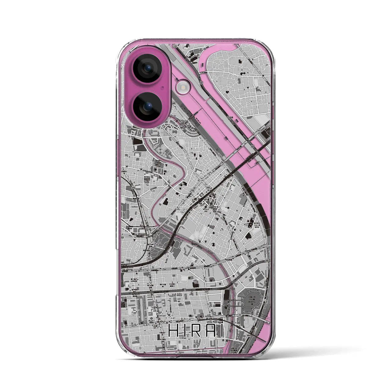 【平井(東京都)】地図柄iPhoneケース(クリアタイプ)