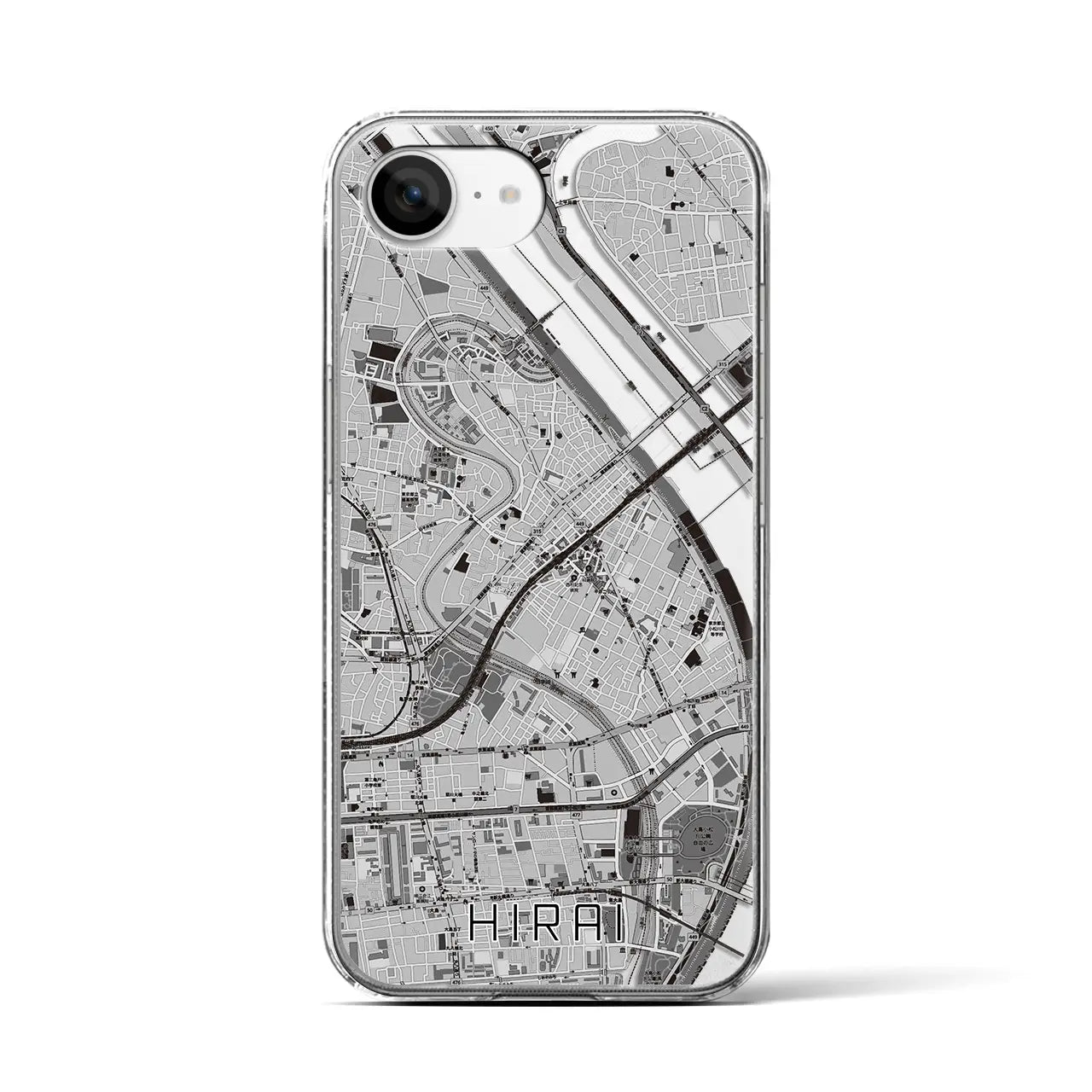 【平井(東京都)】地図柄iPhoneケース(クリアタイプ)