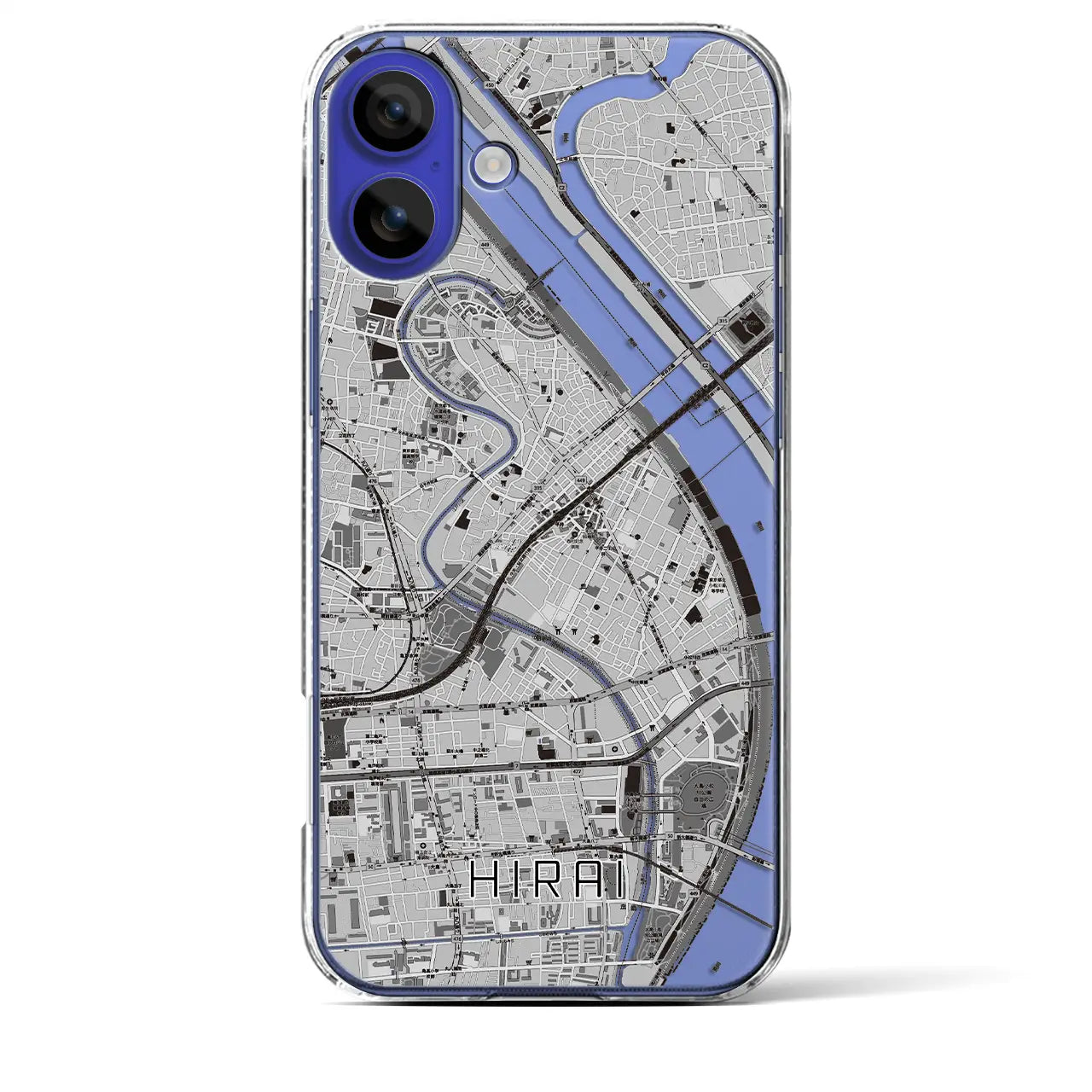 【平井(東京都)】地図柄iPhoneケース(クリアタイプ)