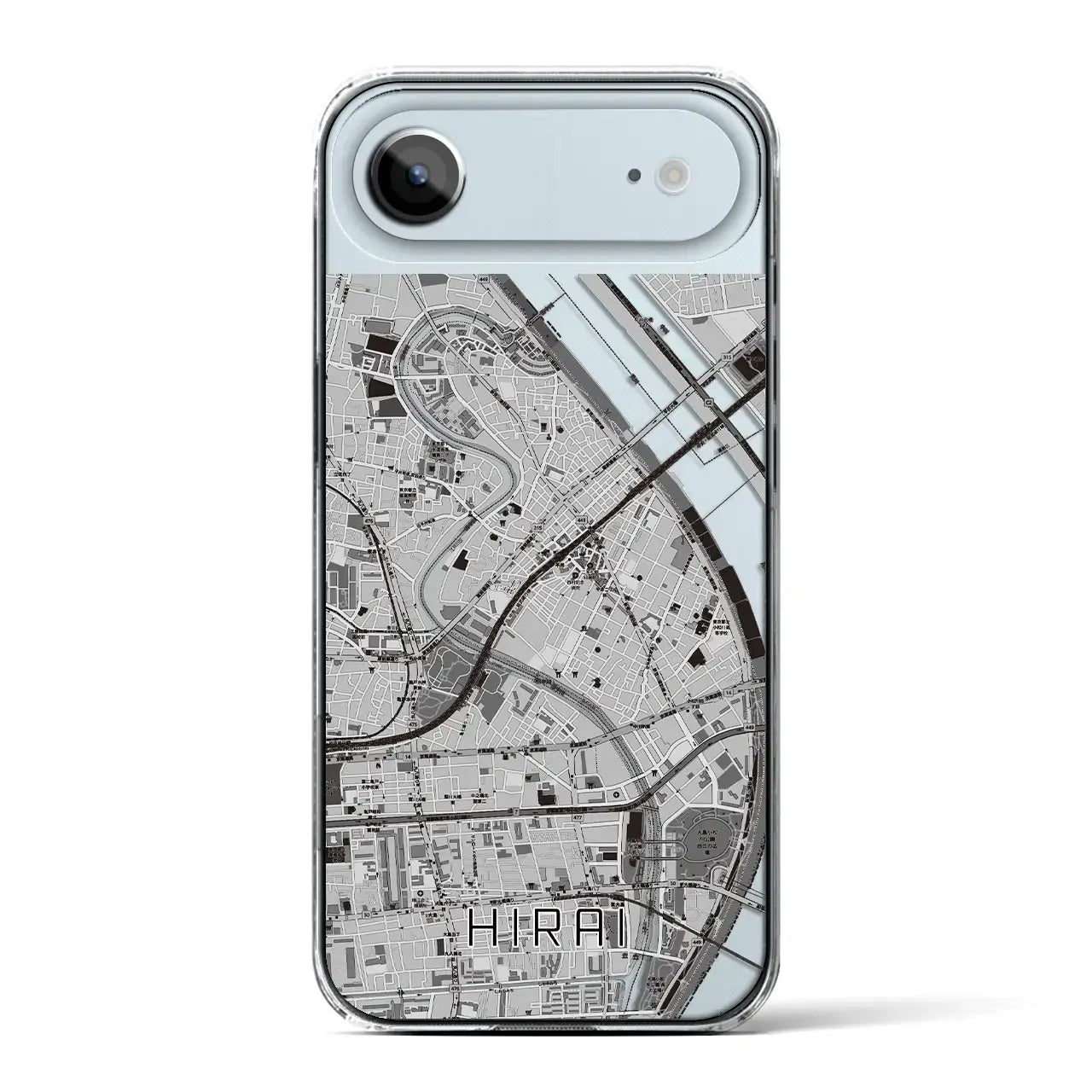 【平井(東京都)】地図柄iPhoneケース(クリアタイプ)