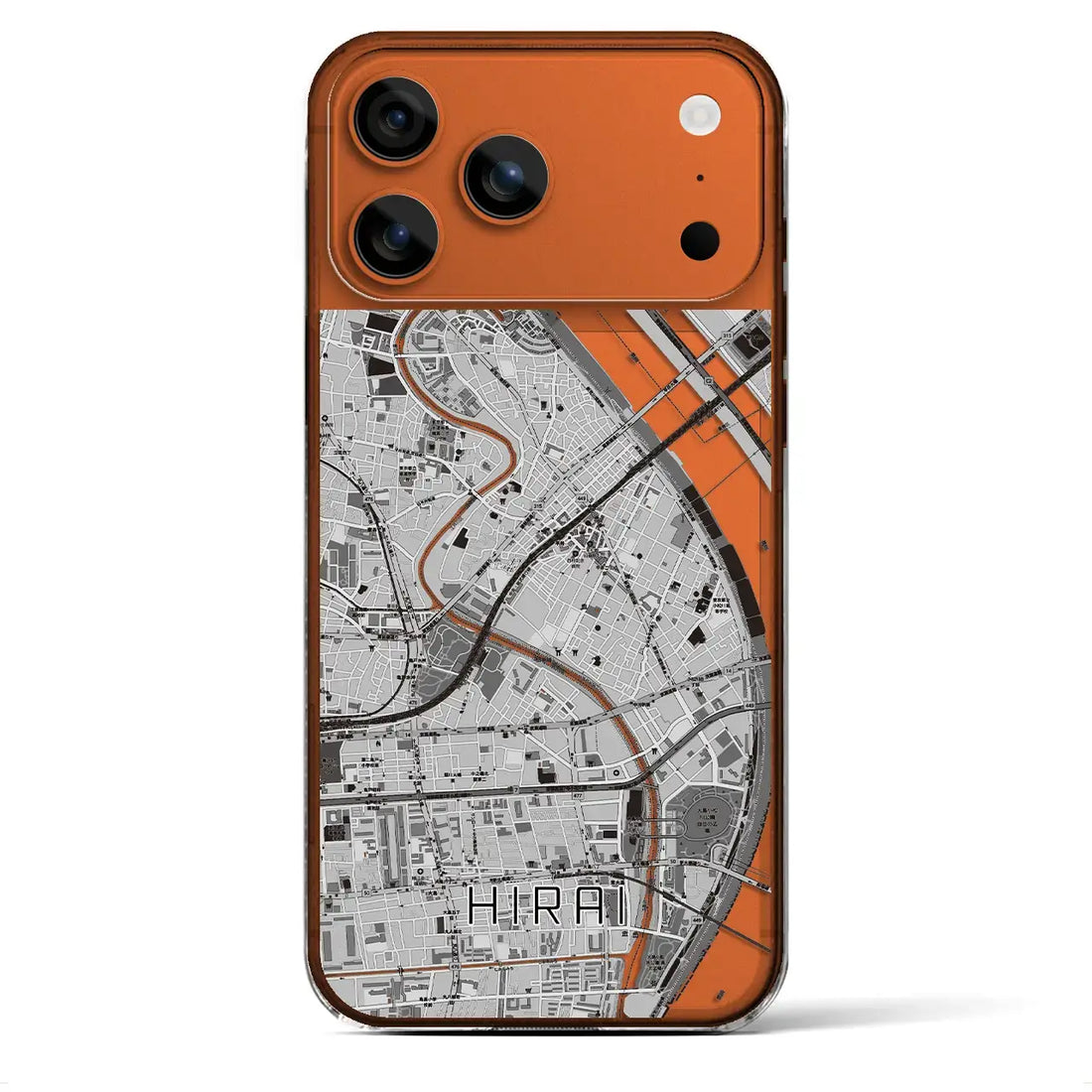 【平井(東京都)】地図柄iPhoneケース(クリアタイプ)