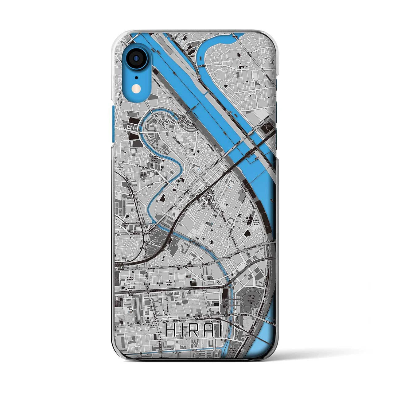 【平井(東京都)】地図柄iPhoneケース(クリアタイプ)