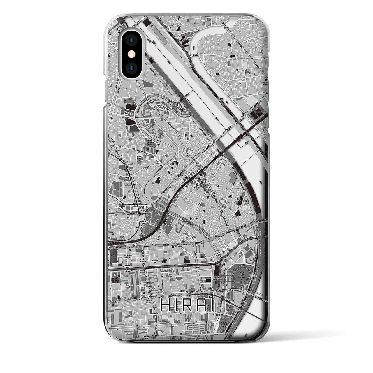 【平井(東京都)】地図柄iPhoneケース(クリアタイプ)