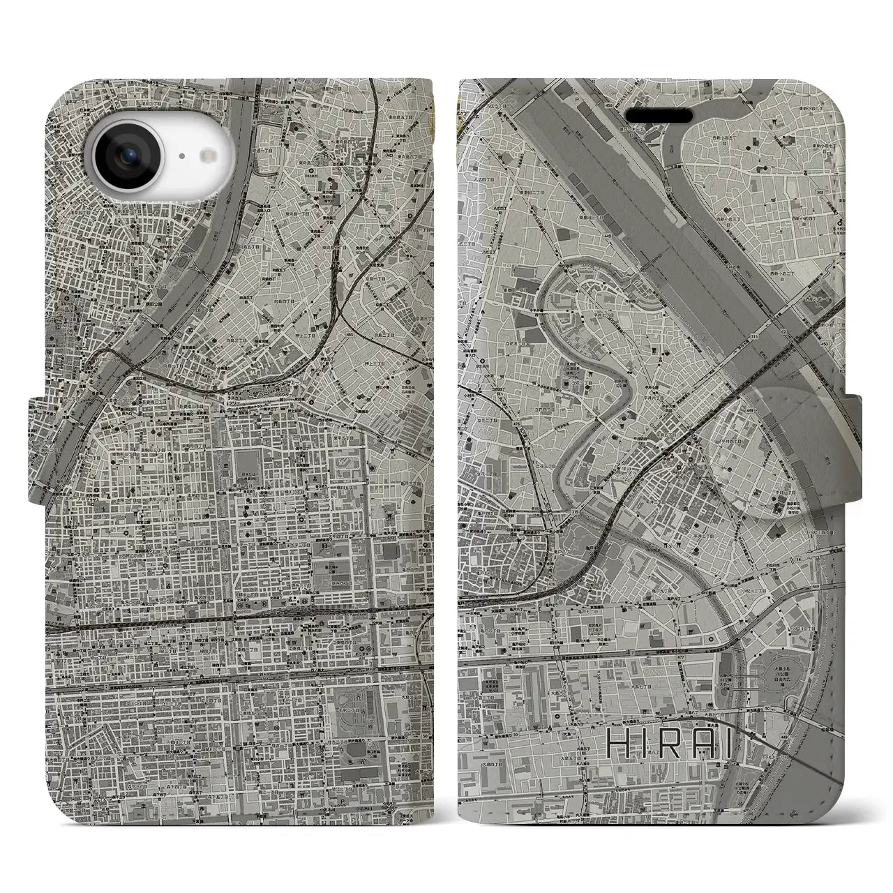 【平井(東京都)】地図柄iPhoneケース(手帳タイプ)