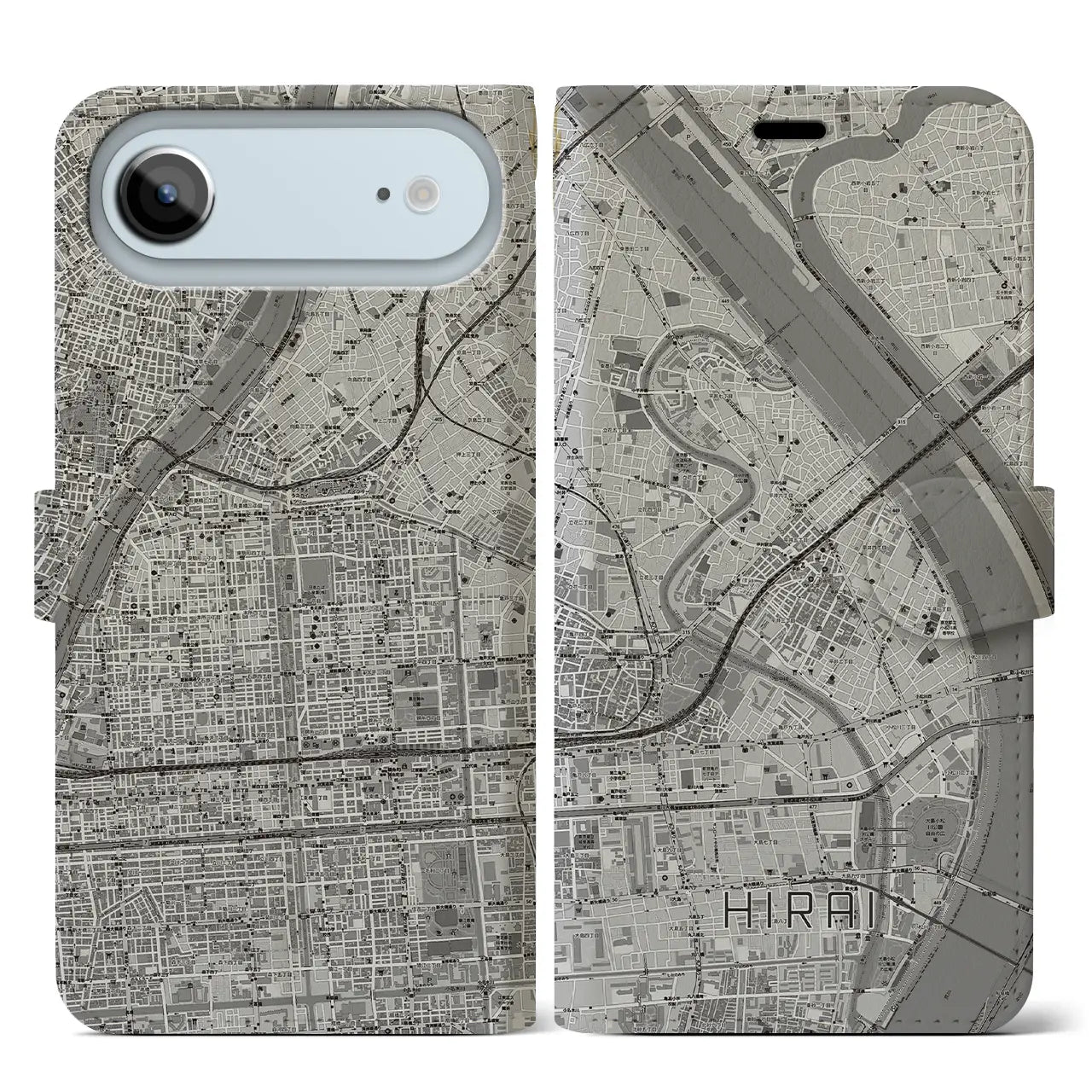 【平井(東京都)】地図柄iPhoneケース(手帳タイプ)