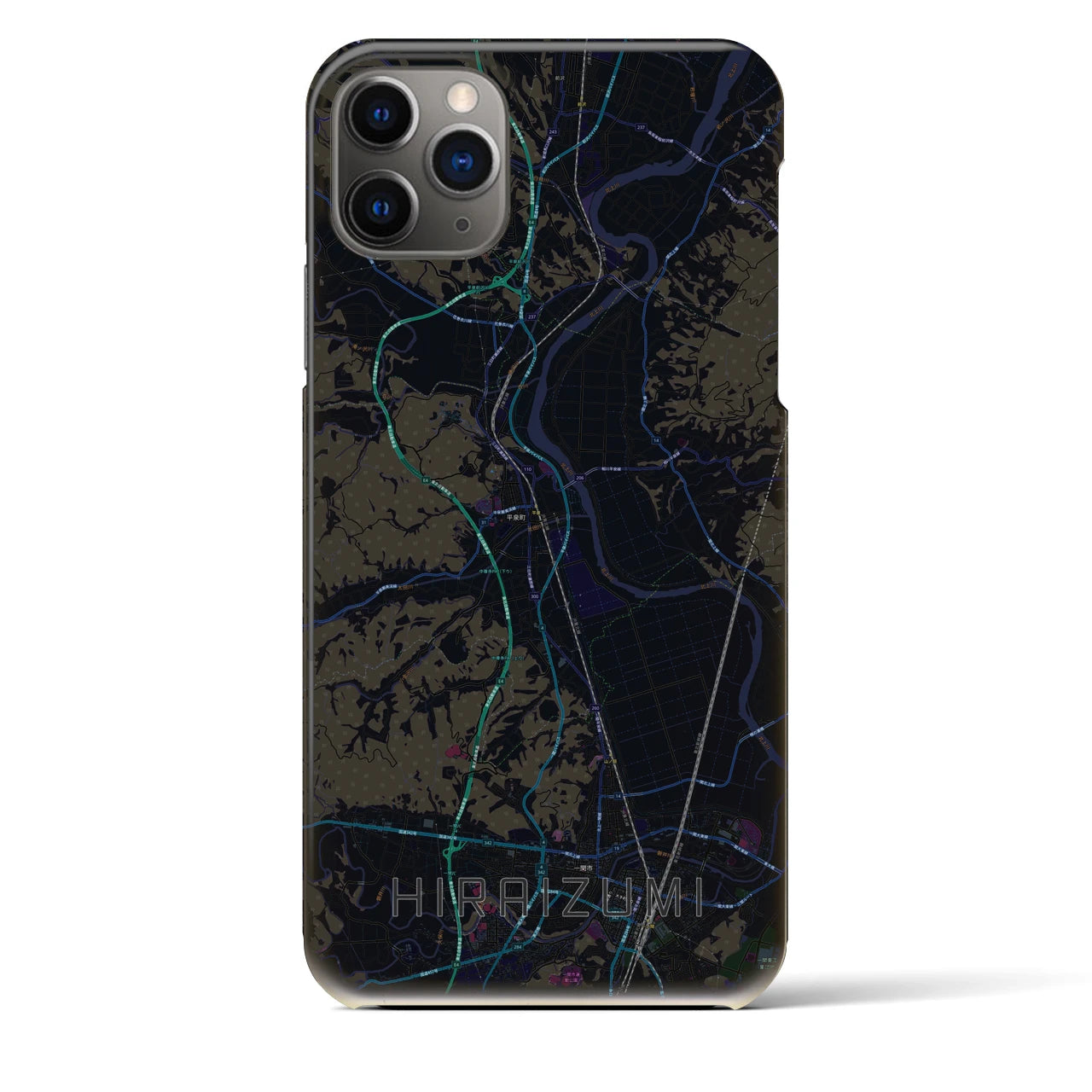 【平泉(岩手県)】地図柄iPhoneケース(バックカバータイプ)