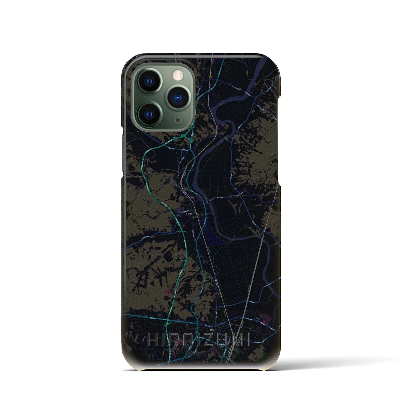 【平泉(岩手県)】地図柄iPhoneケース(バックカバータイプ)