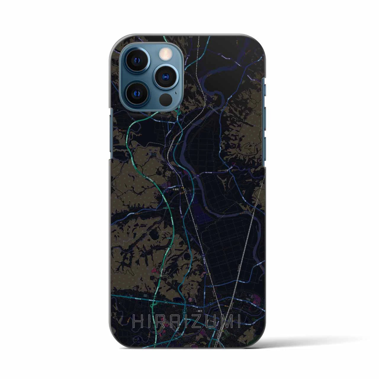 【平泉(岩手県)】地図柄iPhoneケース(バックカバータイプ)