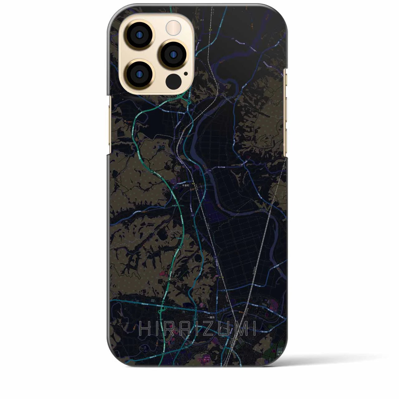 【平泉(岩手県)】地図柄iPhoneケース(バックカバータイプ)