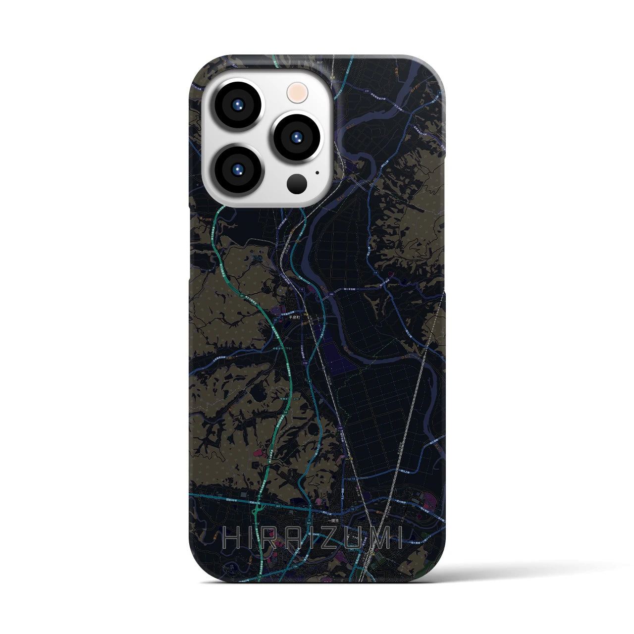 【平泉(岩手県)】地図柄iPhoneケース(バックカバータイプ)