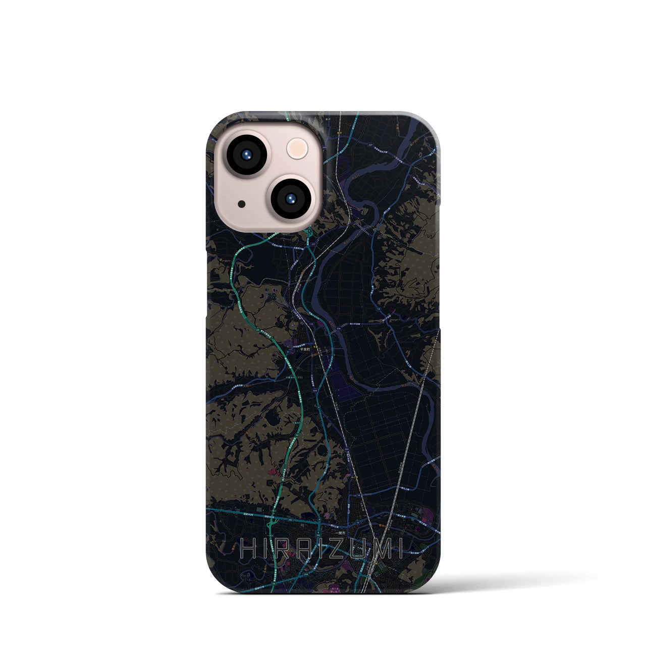 【平泉(岩手県)】地図柄iPhoneケース(バックカバータイプ)