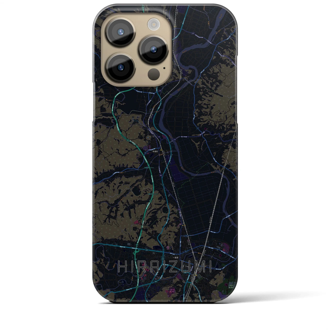 【平泉(岩手県)】地図柄iPhoneケース(バックカバータイプ)