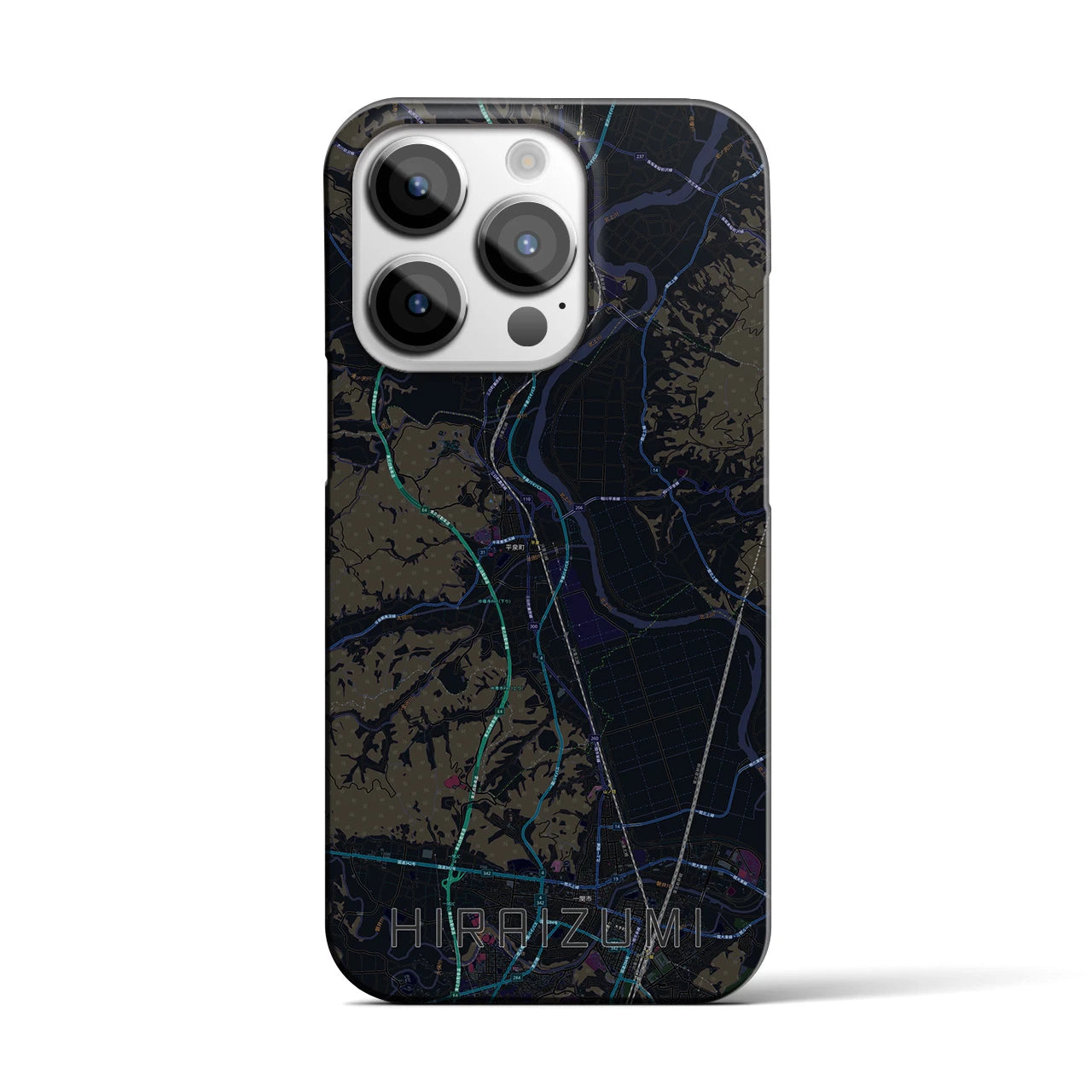 【平泉(岩手県)】地図柄iPhoneケース(バックカバータイプ)