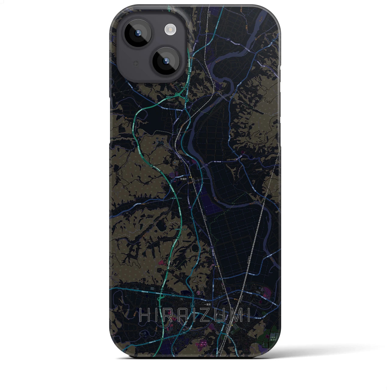 【平泉(岩手県)】地図柄iPhoneケース(バックカバータイプ)