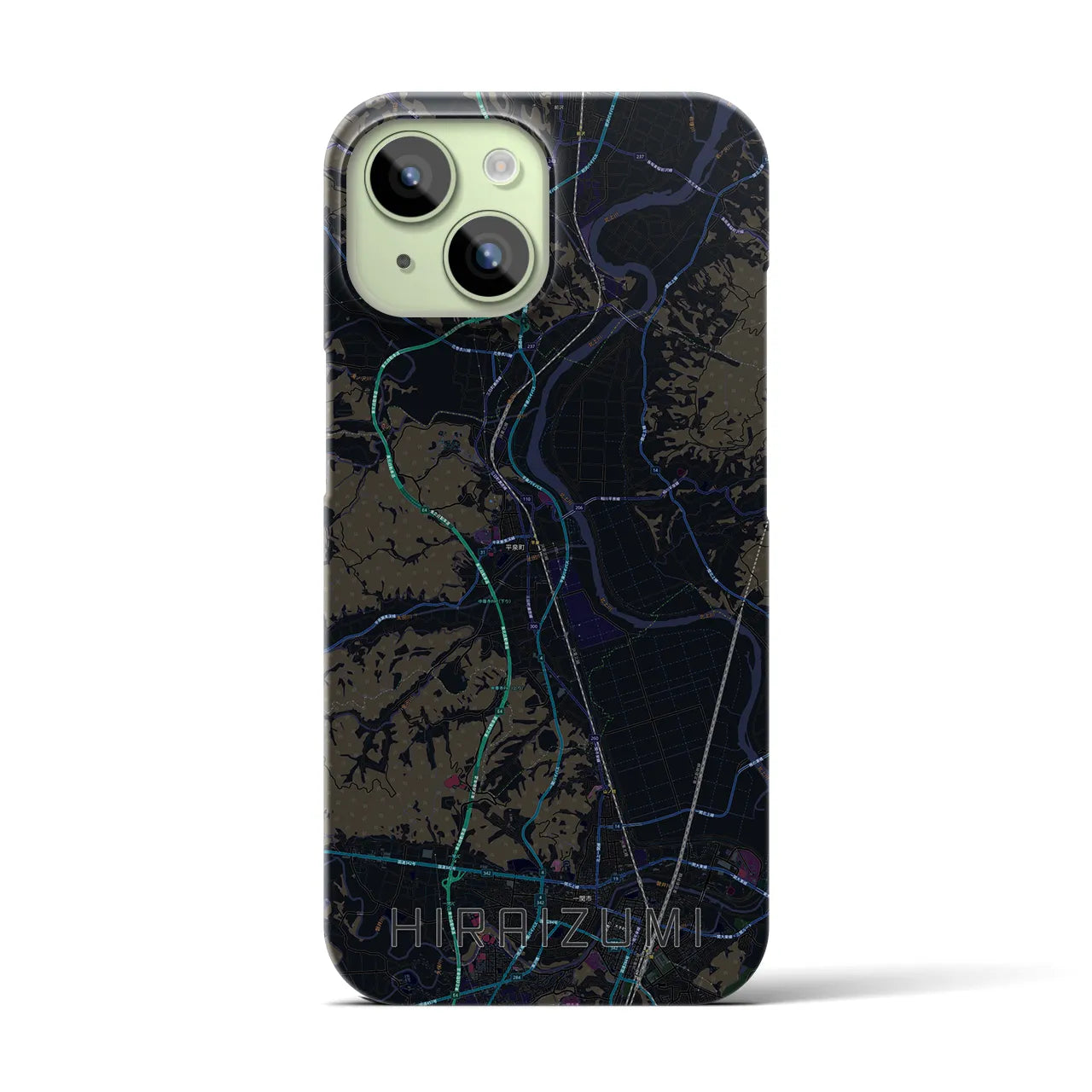 【平泉(岩手県)】地図柄iPhoneケース(バックカバータイプ)