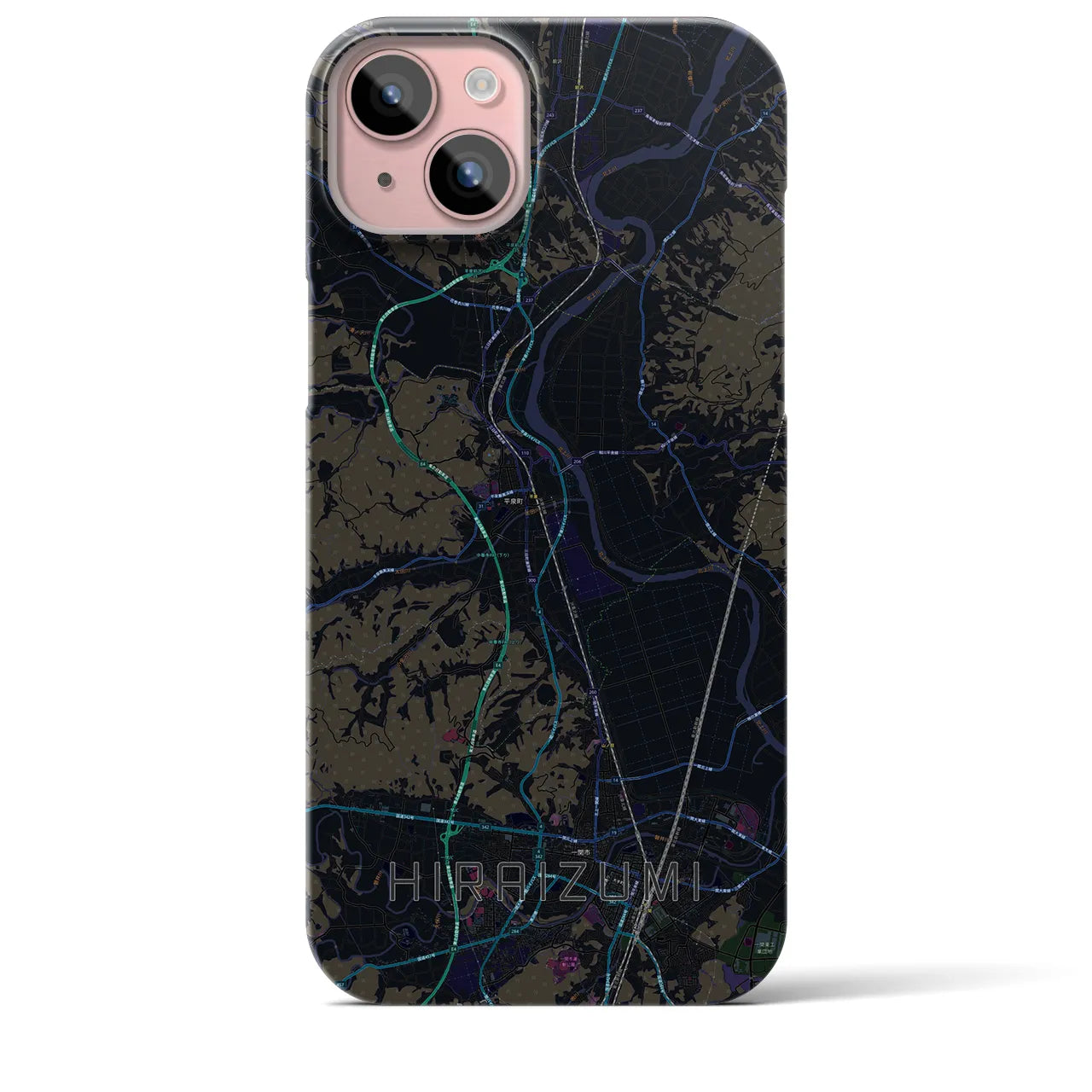 【平泉(岩手県)】地図柄iPhoneケース(バックカバータイプ)