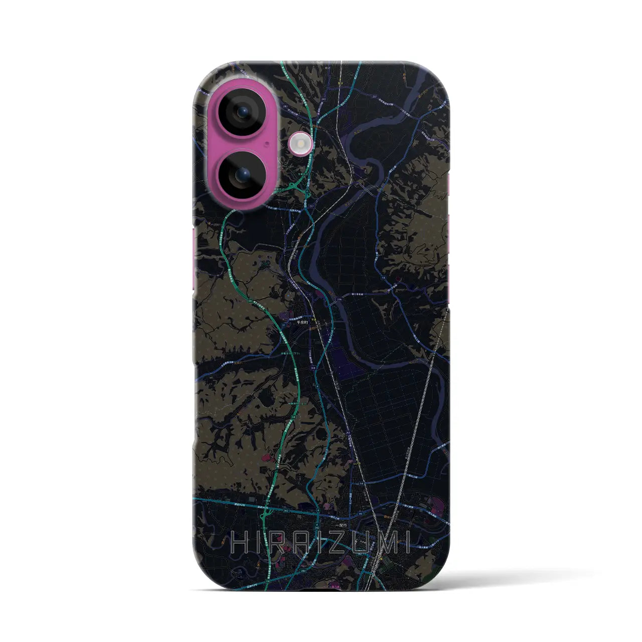 【平泉(岩手県)】地図柄iPhoneケース(バックカバータイプ)