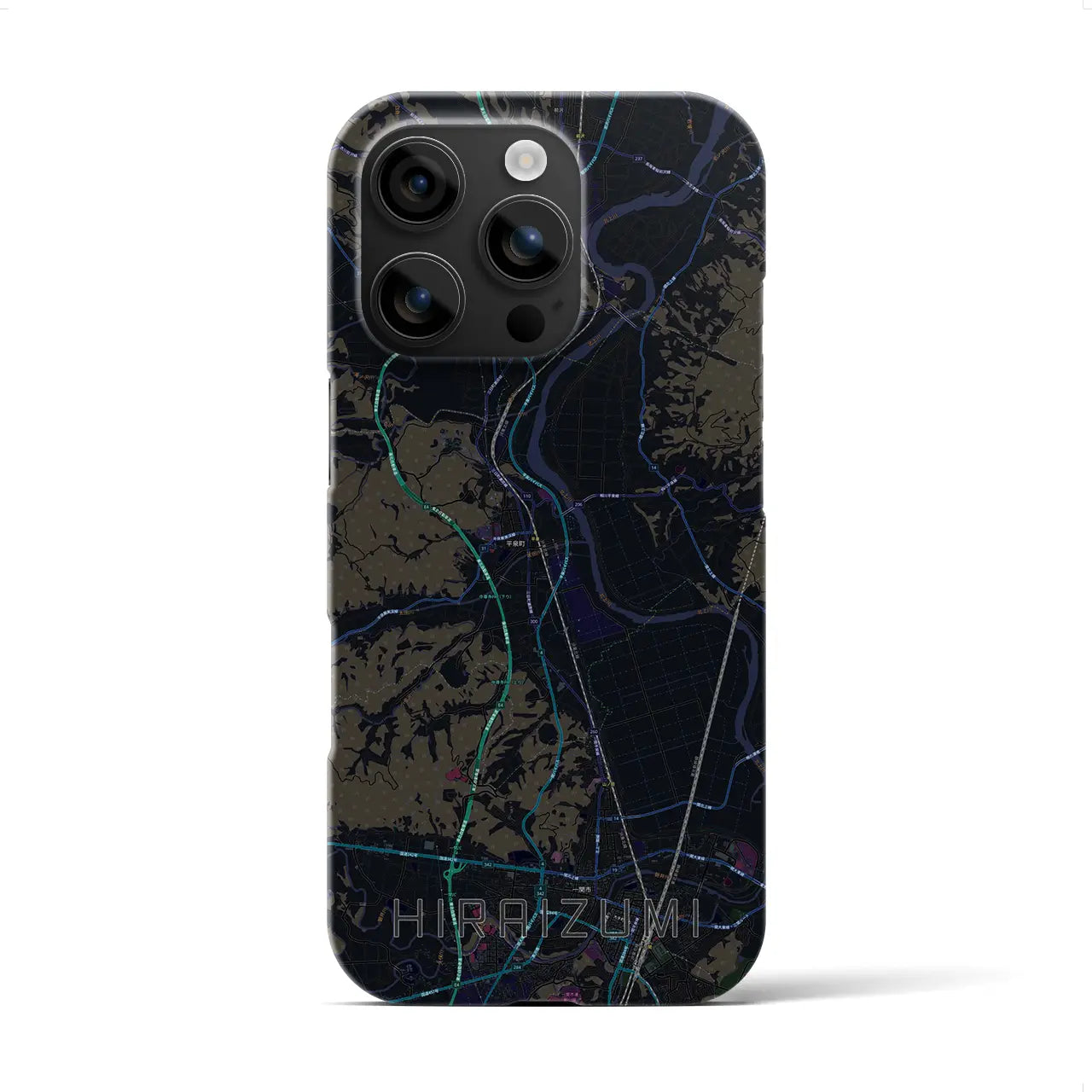 【平泉(岩手県)】地図柄iPhoneケース(バックカバータイプ)