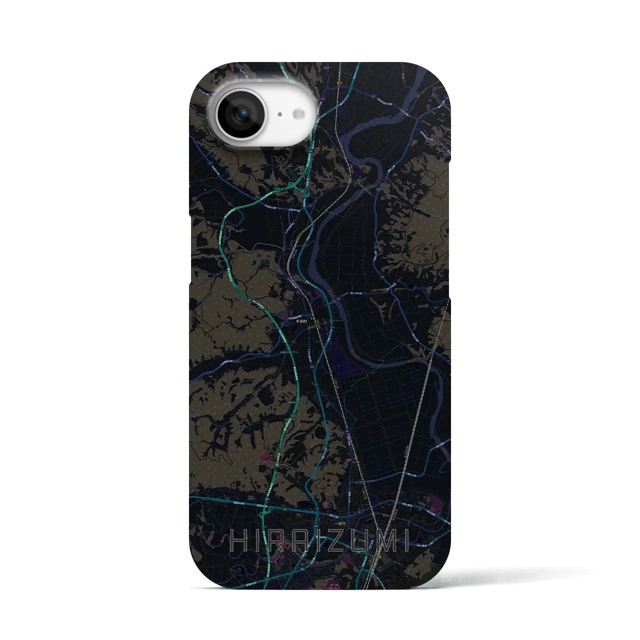 【平泉(岩手県)】地図柄iPhoneケース(バックカバータイプ)