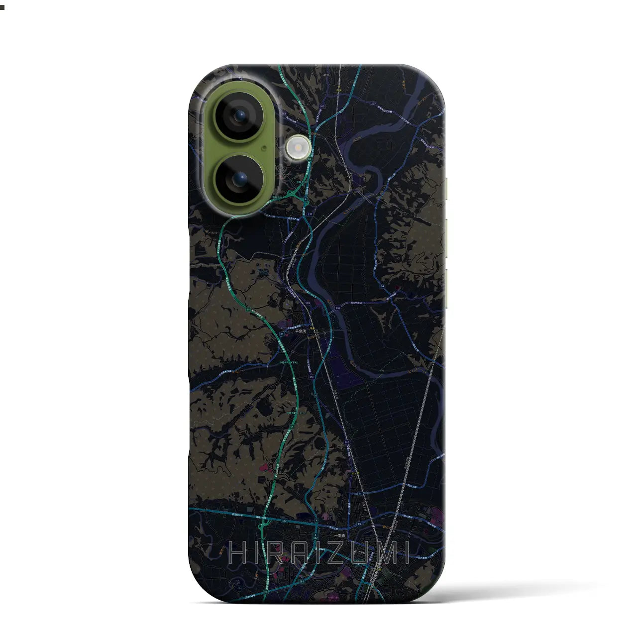 【平泉(岩手県)】地図柄iPhoneケース(バックカバータイプ)