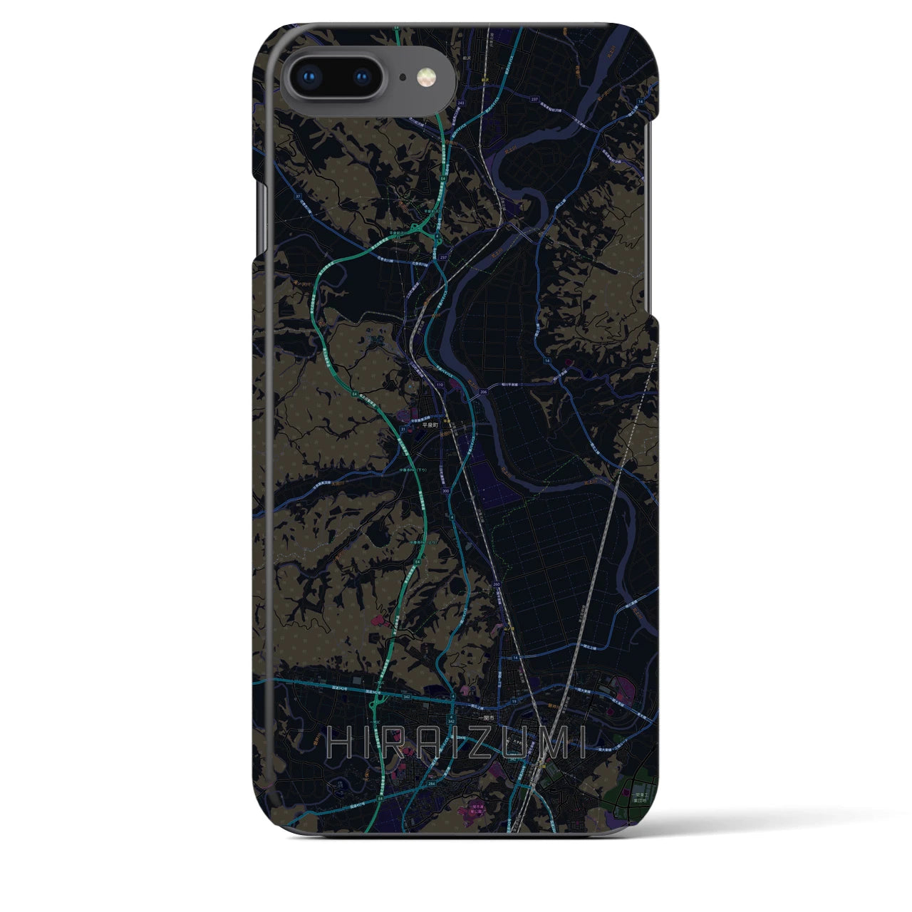 【平泉(岩手県)】地図柄iPhoneケース(バックカバータイプ)