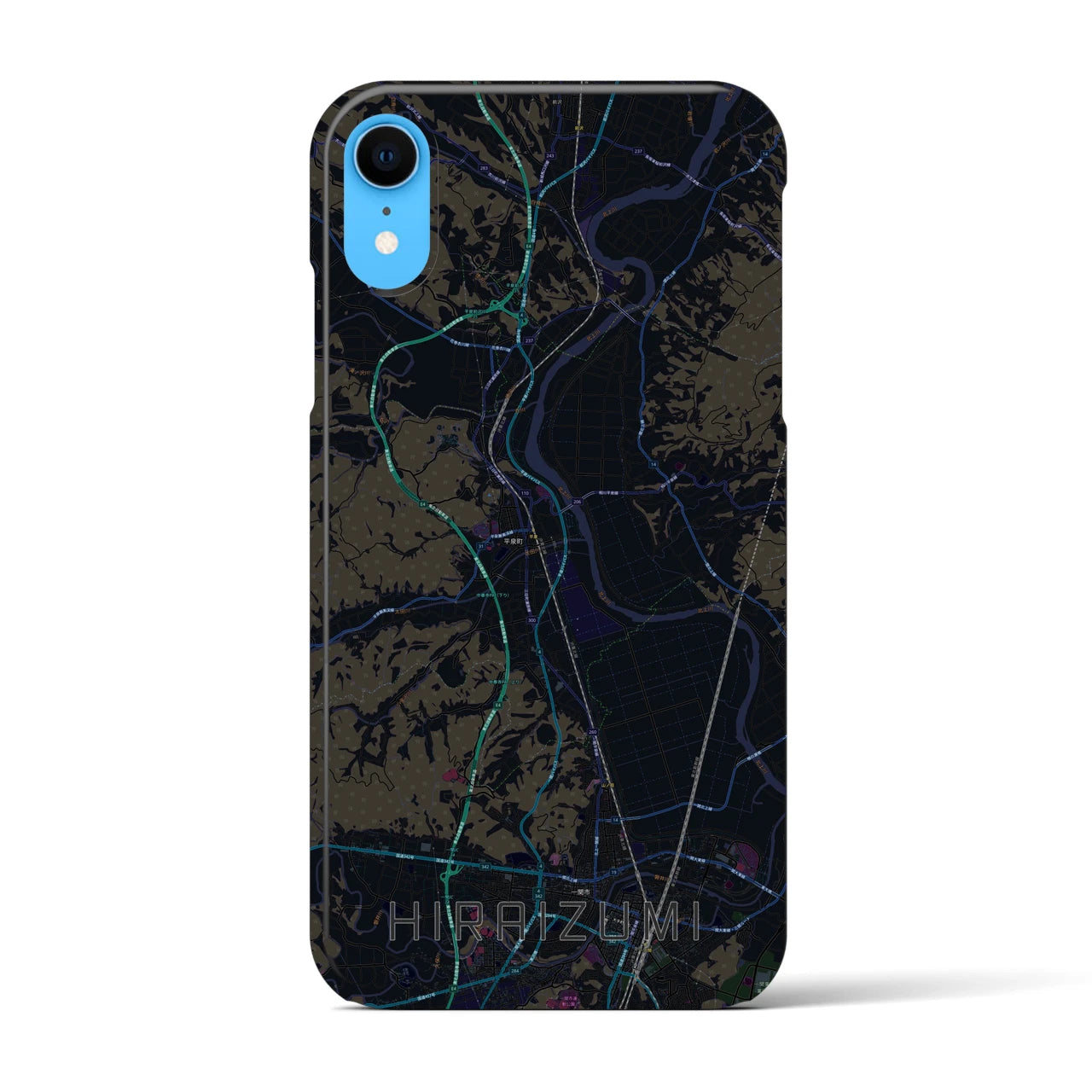 【平泉(岩手県)】地図柄iPhoneケース(バックカバータイプ)